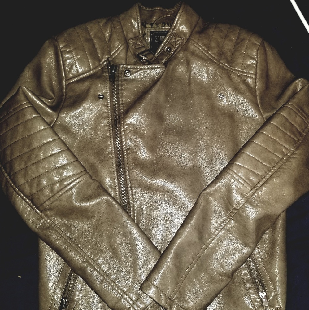 21 men Olive Moto Jacket size Small
